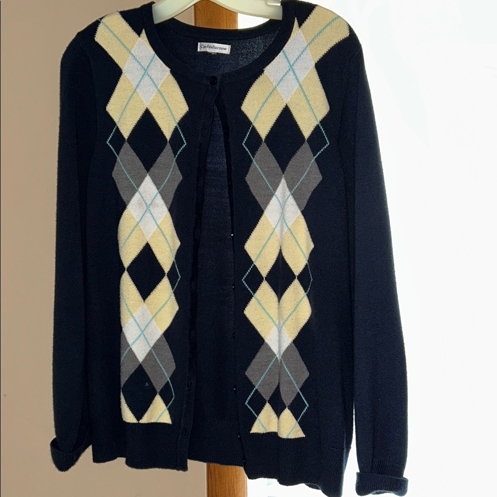 Croft & Barrow Argyle Patterned Cardigan